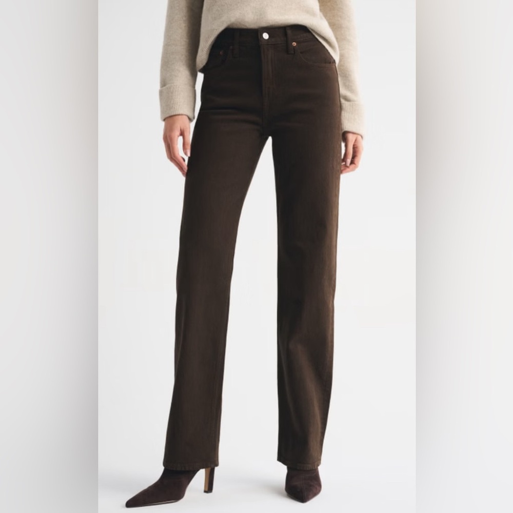 A + F  brown high rise 90s relaxed jean!